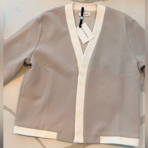 Gray and White Men’s Jacket